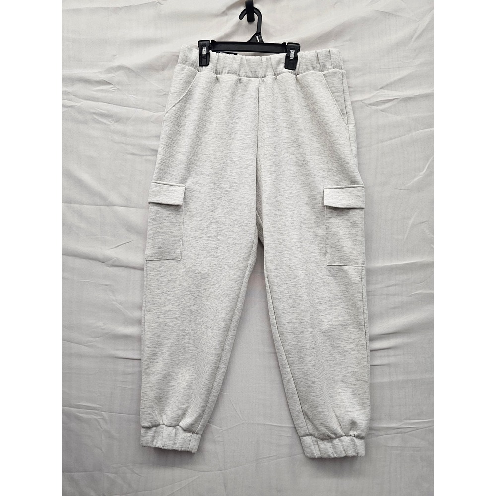 Express Cargo‎ Jogger Pants Light Grey Heather High Rise Sweatpants Large NEW